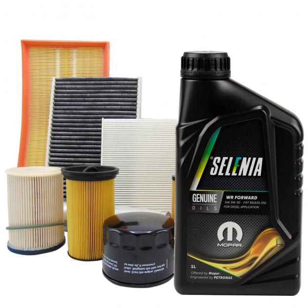 Kit tagliando Filtri e olio motore Selenia 0w30 Fiat 500X 1.3 mjt