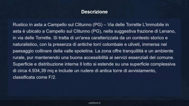 Immobile in asta di 4934 m² in vendita a Campello sul Clitunno - Foto 6