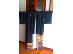 Kimono Kurotomesode autentico in seta con 5 stemmi"