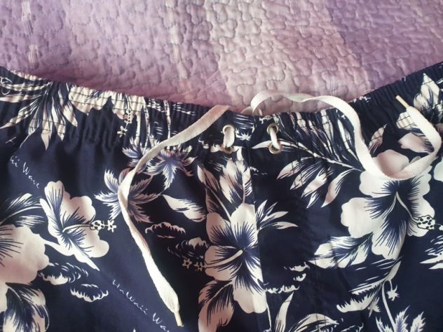 Costume pantaloncino Blu motivo floreale Tg M-46-NUOVO - Foto 2