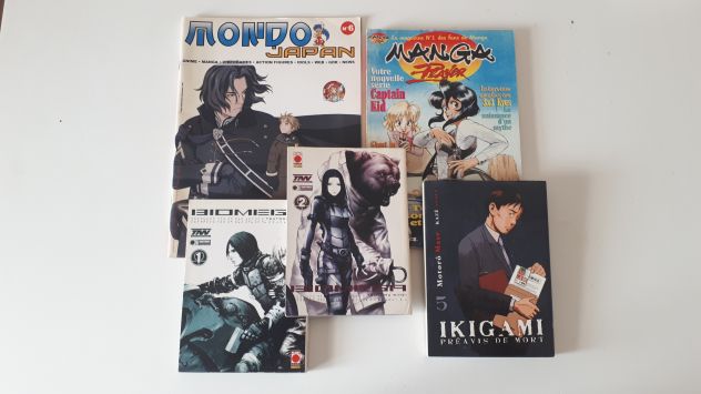 biomega ikigami lotto 4 fumetti manga buono stato + rivista 1996 2004 2007