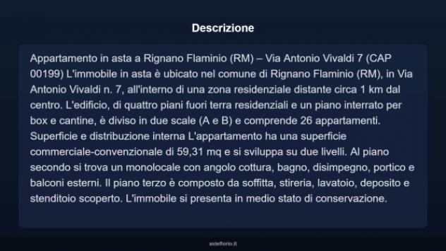 Immobile in asta di 59 m², box auto in vendita a Rignano Flaminio - Foto 3