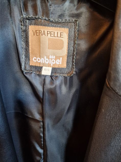 Cappotto vera pelle nero