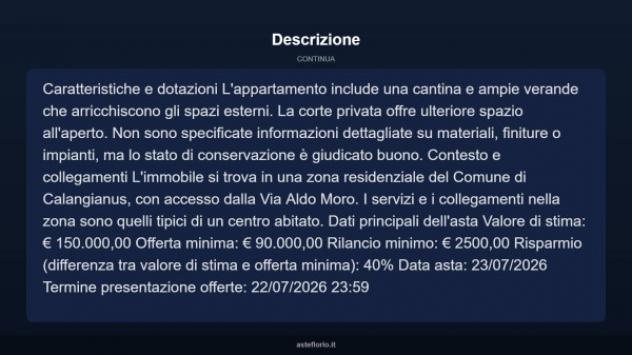 Immobile in asta di 159 m² con più di 5 locali in vendita a Calangianus - Foto 17