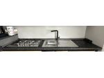 Top cucina con piano cottura a gas e lavello inox