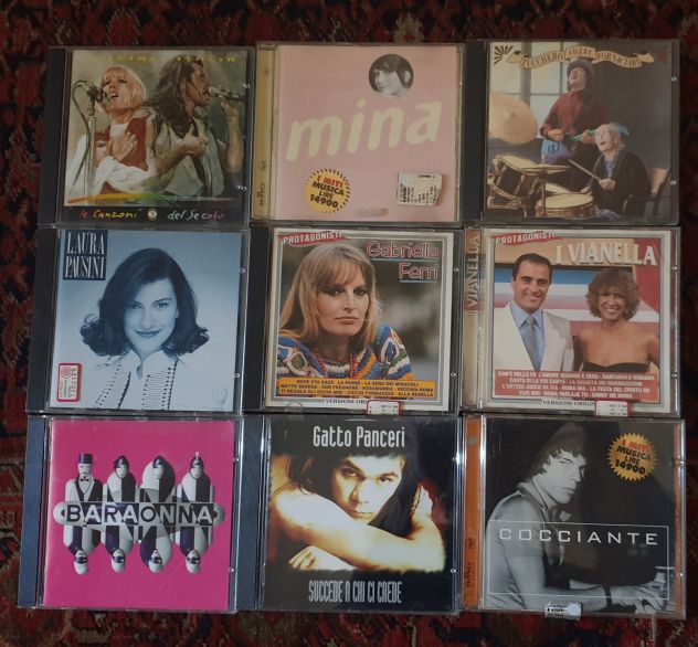 Lotto 9 CD musica italiana Mina Cocciante Zucchero Pausini Ferri Baraonna altro