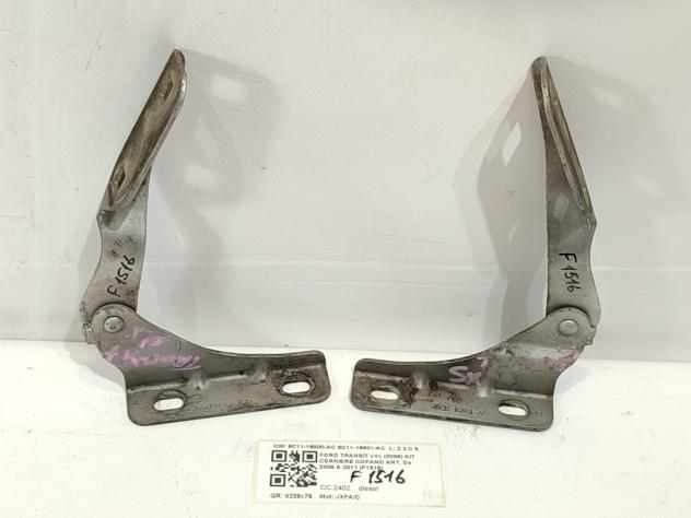 CERNIERE COFANO ANTERIORE DX E SX FORD Transit Serie 6C11-16800-AC 6C11-16801-AC JXFA/C (0614)
