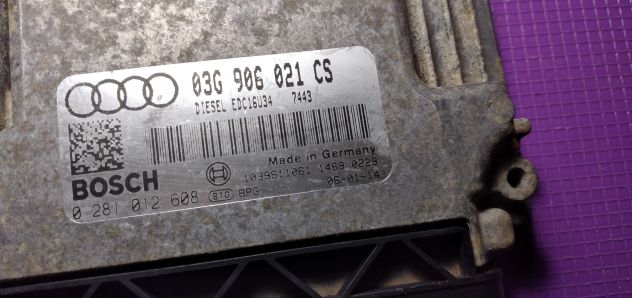 CENTRALINA MOTORE AUDI A3 1.9 TDI BOSCH 0 281 012 608, 0281012608, DIESEL EDC16U
