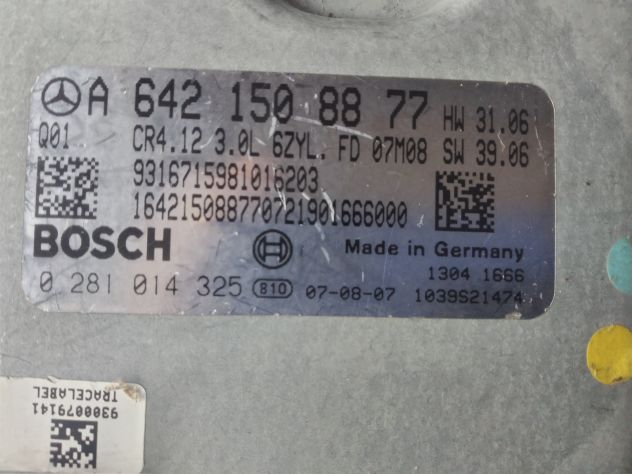 Mercedes E320 3.0CDI 0281014325 CR4.12 EDC16CP31 W211 1037387855 1037376616 #2 - Foto 4