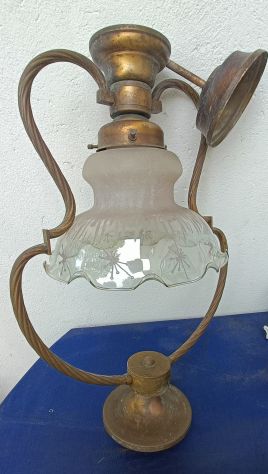 Vendo lampadari ottone/vetro decorati vintage - Foto 3
