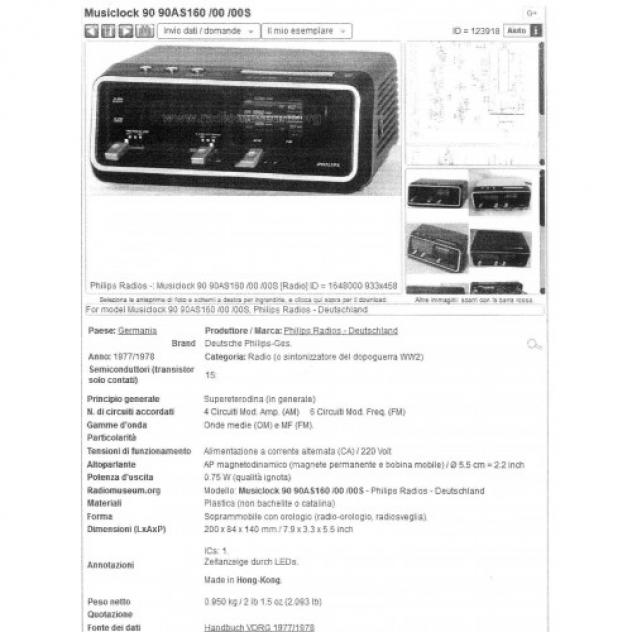 Sveglia Philips Musiclock 90 epoca - Foto 3