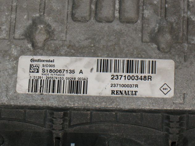 S180067135A ECU RENAULT MEGANE 1.5 SID305 S180067135 237100348R 237100037R - Foto 2