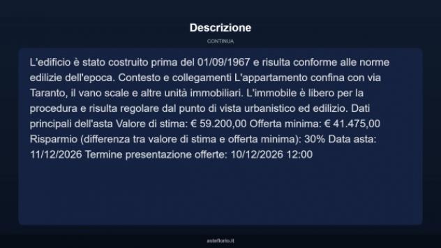 Immobile in asta di 55 m² in vendita a Foggia - Foto 9