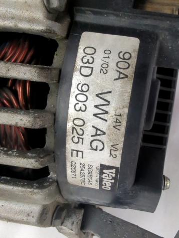 03D903025E ALTERNATORE VOLKSWAGEN POLO 1.2 B 47KW 5M 5P (2002) RICAMBIO USATO - Foto 4
