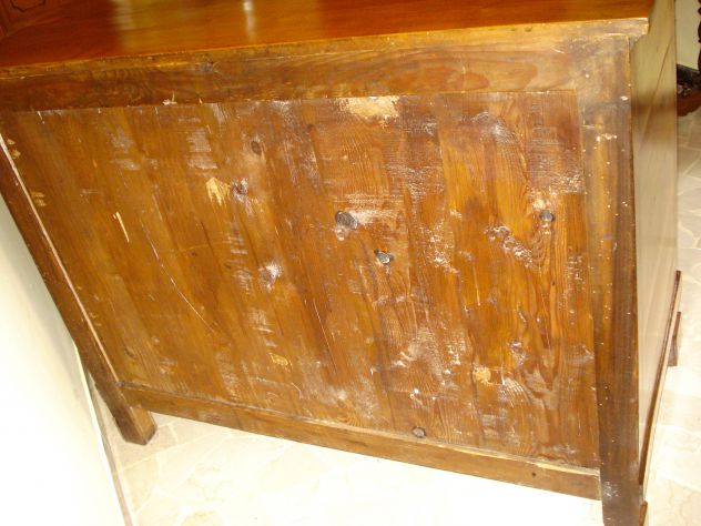 Cassettone antico Impero in noce biondo massello.Restaurato a regola d'arte - Foto 7