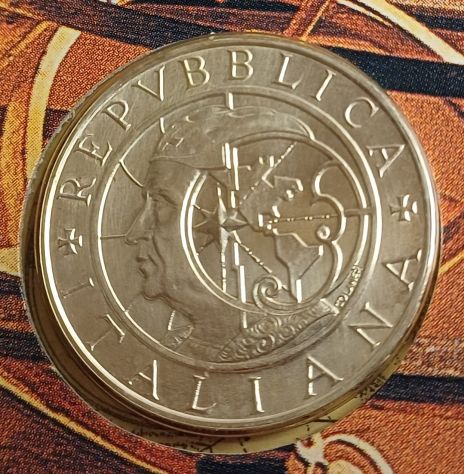 500 Lire d'argento MONETA CELEBRATIVA DEL V CENTENARIO DELLA SCOPERTA D'AMERICA - Foto 3