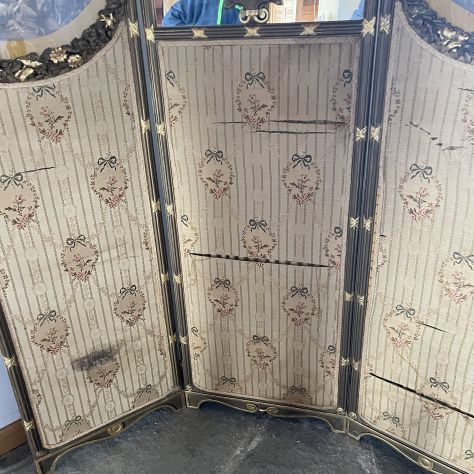 ANTICO PARAVENTO INIZIO 900 IN PASTIGLIA E ORO - Foto 4