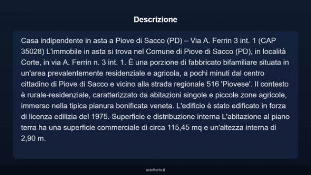Immobile in asta di 115 m² in vendita a Piove di Sacco - Foto 3