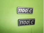 Scritte loghi targhette fiancate posteriori Fiat 128 1100 confort  NUOVE