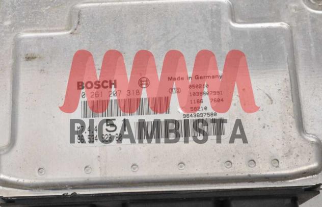 0261207318 9653492680 Citroen Xsara 1.6 centralina motore Bosch - Foto 2