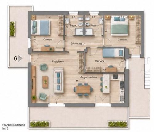 Rif. 4104 B – Chiavari sulla prima collina in via Rialto – Attico con Vista Mare - Foto 2