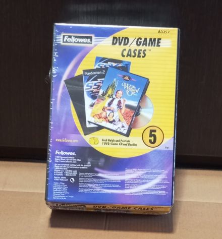 Custodie per CD/DVD Fellowes pacco da 5 pezzi – NUOVO INCELLOFANATO - Foto 3