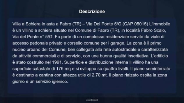 Immobile in asta di 176 m² con più di 5 locali e box auto in vendita a Fabro - Foto 14