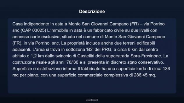 Immobile in asta di 286 m² con più di 5 locali in vendita a Monte San Giovanni Campano - Foto 5