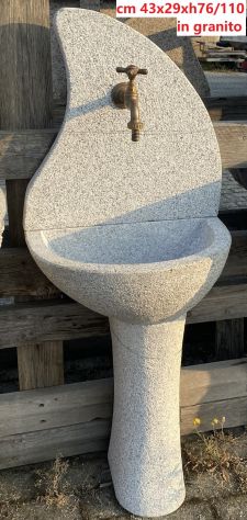 Fontana a muro da giardino in pietra granito - Foto 4