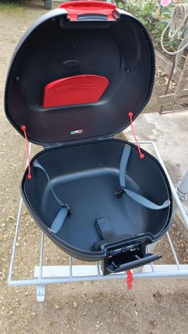 Baule case bauletto posteriore nero e piastra moto scooter 37 L Faco 898 - Foto 4