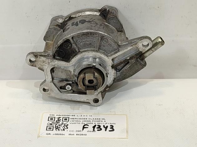 POMPA A VUOTO MERCEDES ML W164 3° Serie A6422300165 642940 diesel 2987 (0511)
