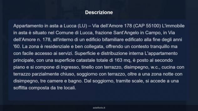 Immobile in asta di 163 m² con più di 5 locali e box auto in vendita a Lucca - Foto 17