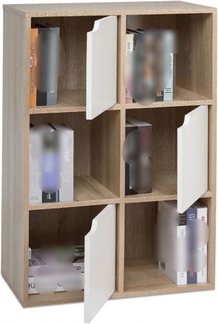 Mondeer libreria in legno a scaffali e porte - Foto 5