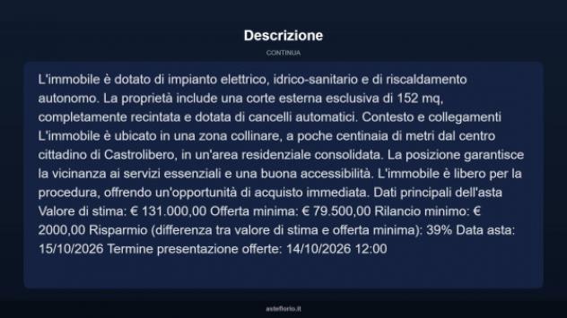 Immobile in asta di 248 m² con più di 5 locali in vendita a Castrolibero - Foto 17