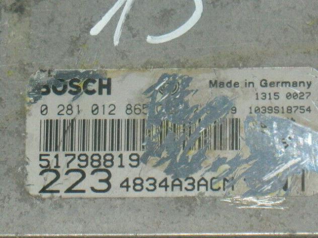 0281012865 ECU CENTRALINA FIAT DOBLO 1.9 JTD, BOSCH 0281012865 55206075 - Foto 4