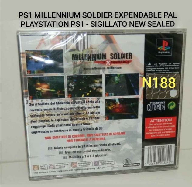 PS1 MILLENNIUM SOLDIER EXPENDABLE PAL RARO SIGILLATO - Foto 2