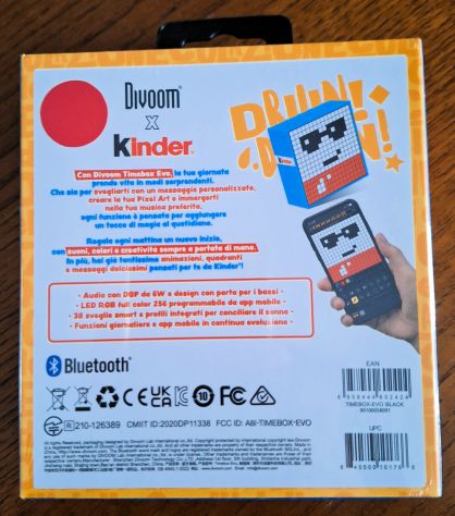 Timebox-Evo Divoom x Kinder sveglia - Foto 4