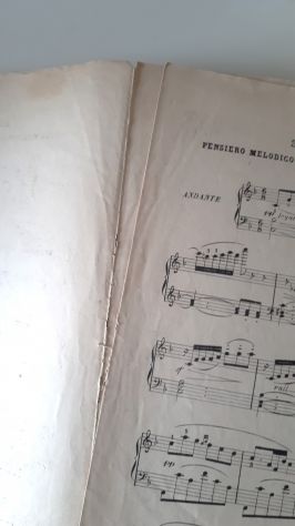 spartito musicale antico vintage ernesto becucci per piano forte anni 800 1800 - Foto 3