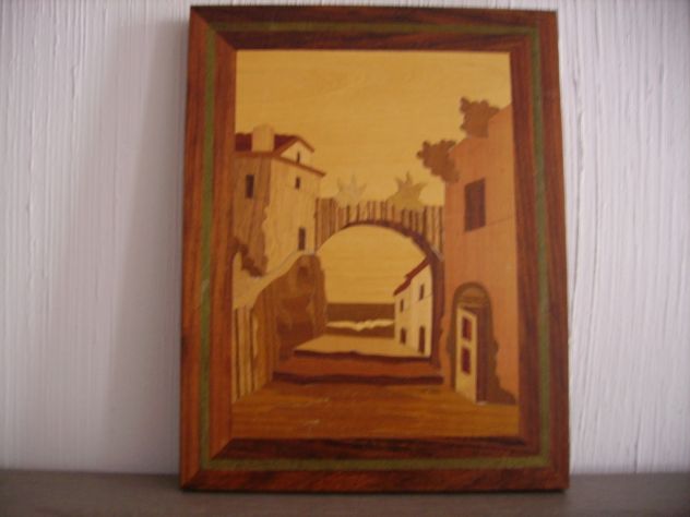 Quadro di legno ad intarsio 23x18 cm. - Foto 2