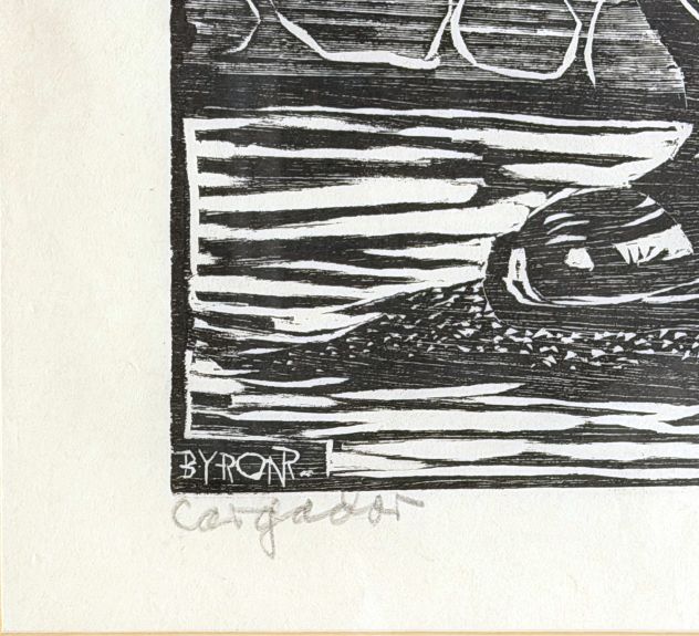 Byron Randall artista xilografia The Porter - Foto 4
