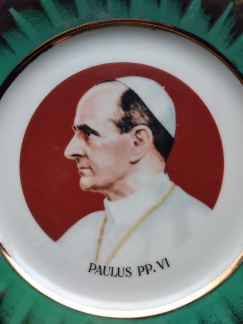 PIATTO DA PARETE DI PONTEFICE ANNI 60 - Foto 2