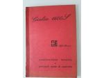 ALFA ROMEO GIULIA 1600 SUPER  CARATTERISTICHE TECNICHE ORIGINALE!!!