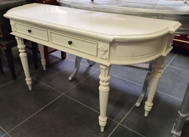 CONSOLLE ANTIQUARIATO FRANCESE SHABBY CHIC PARTICOLARE ELEGANTE LACCATA A MANO - Foto 2