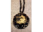 Medaglione  zodiacale  Sagittario  vintage  in porcellana  , bordature dorate,