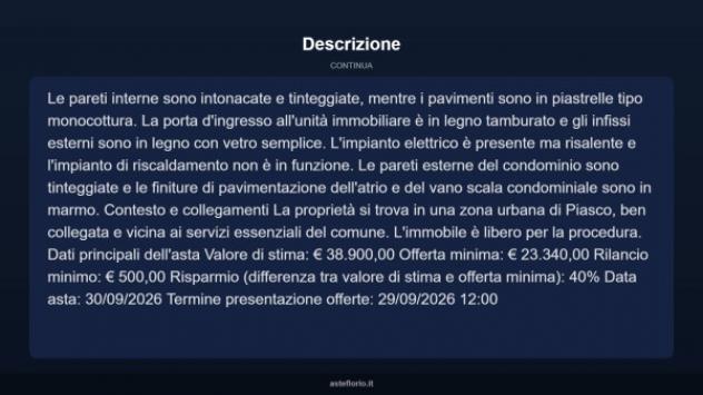 Immobile in asta di 101 m², box auto in vendita a Piasco - Foto 14
