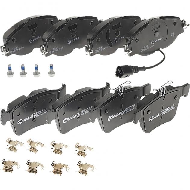 Kit Pastiglie Anteriori + Posteriori Brembo per Audi/Seat/Volkswagen - Prestazioni e Sicurezza