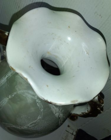 COPPIA DI VASI IN CERAMICA FILETTATI ORO ZECCHINO EPOCA ANNI 50/60 - Foto 6