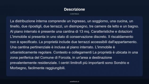 Immobile in asta di 189 m² con più di 5 locali in vendita a Forcola - Foto 12