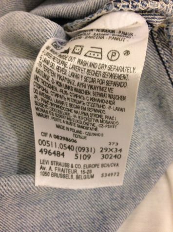 Levi’s 511 W29 L34 - Foto 4