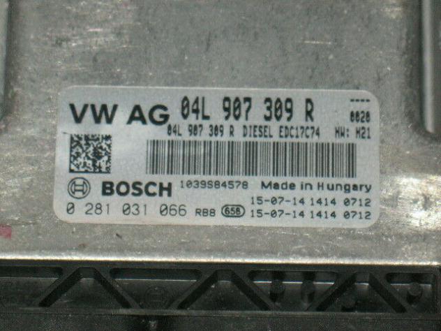 0281031066 ECU VW GOLF VII PASSAT AUDI SKODA 0281031066 04L907309R EDC17C74 - Foto 2